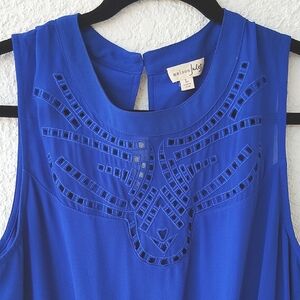 Maison Jules Chic Royal Blue Sleeveless Dress Size Large